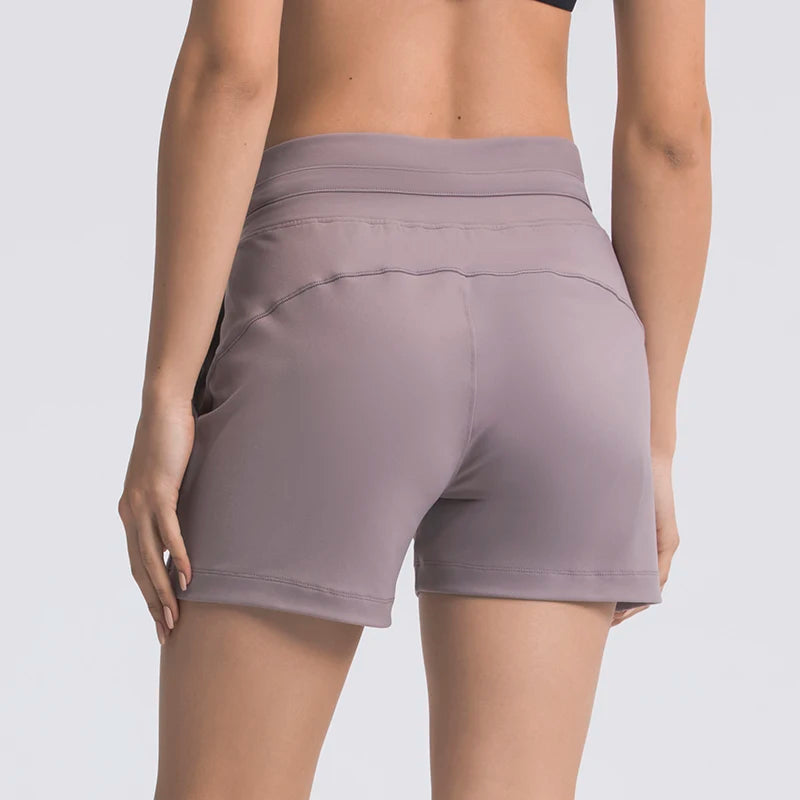 Quick-Dry Drawstring Running Shorts for Women