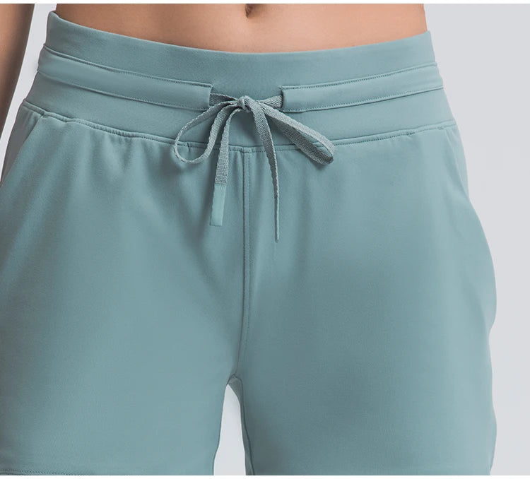 Quick-Dry Drawstring Running Shorts for Women