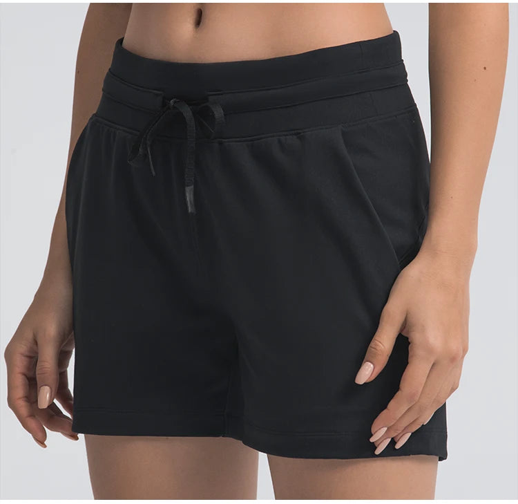 Quick-Dry Drawstring Running Shorts for Women