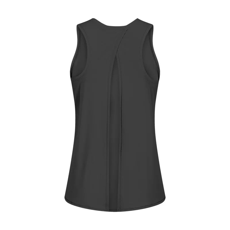 Back Open Tank Tops Loose Fit