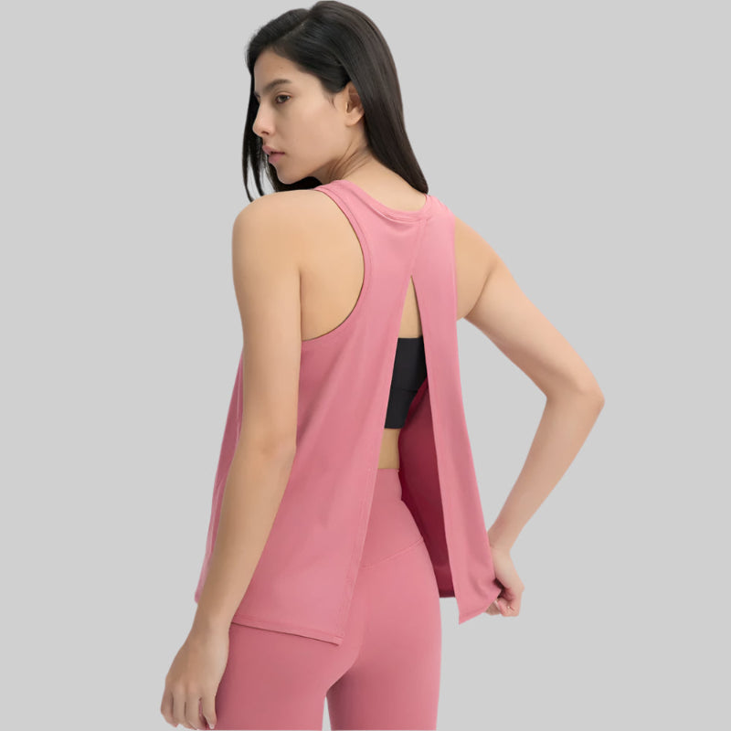 Back Open Tank Tops Loose Fit