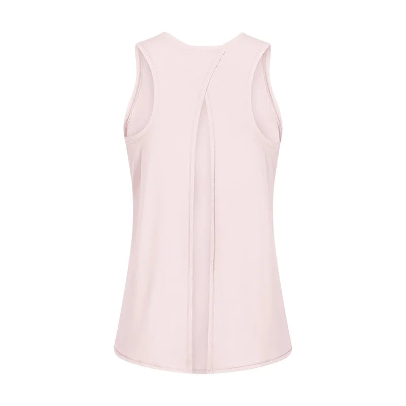 Back Open Tank Tops Loose Fit