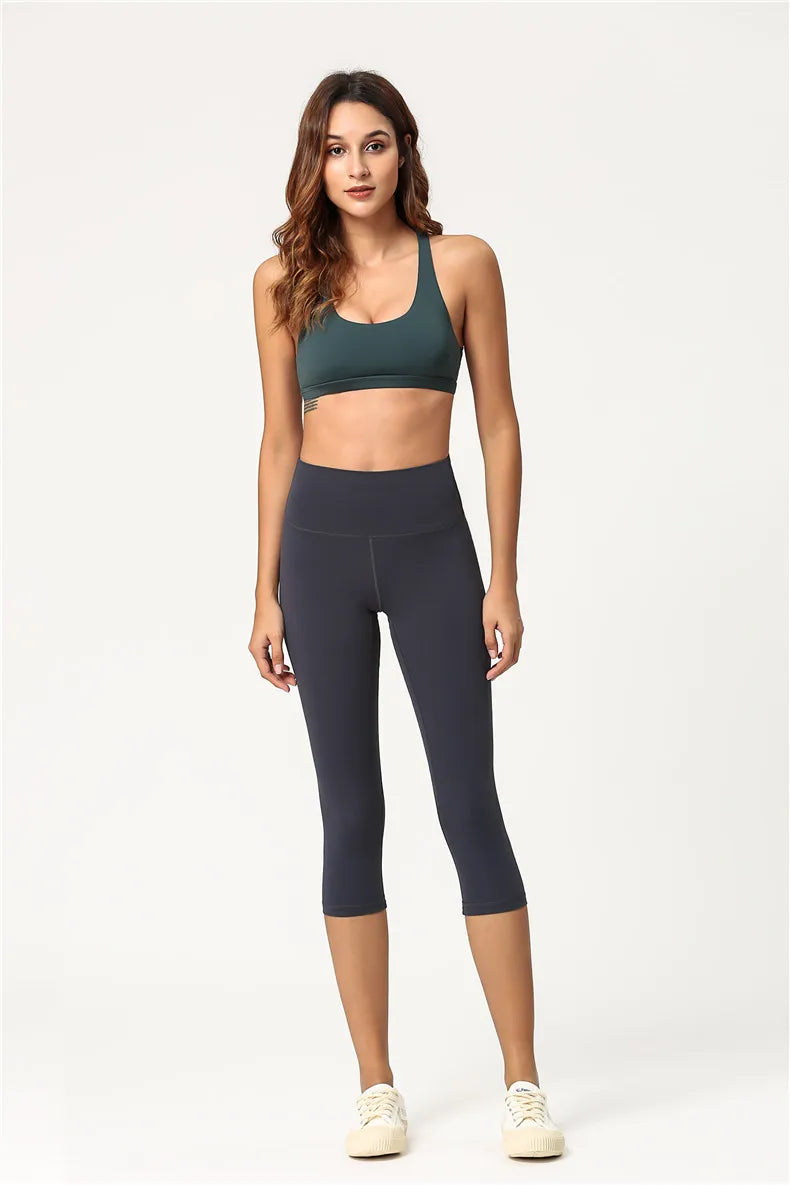 High Waisted 3/4 Length Yoga Pants