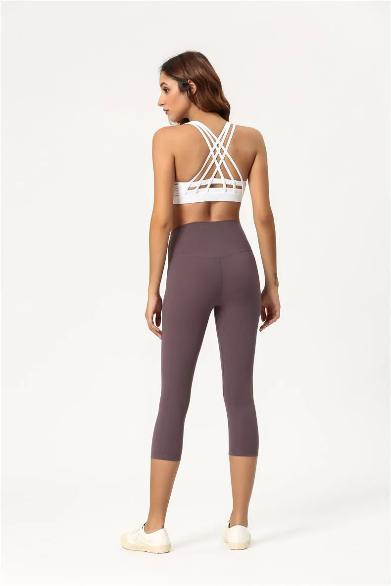 High Waisted 3/4 Length Yoga Pants