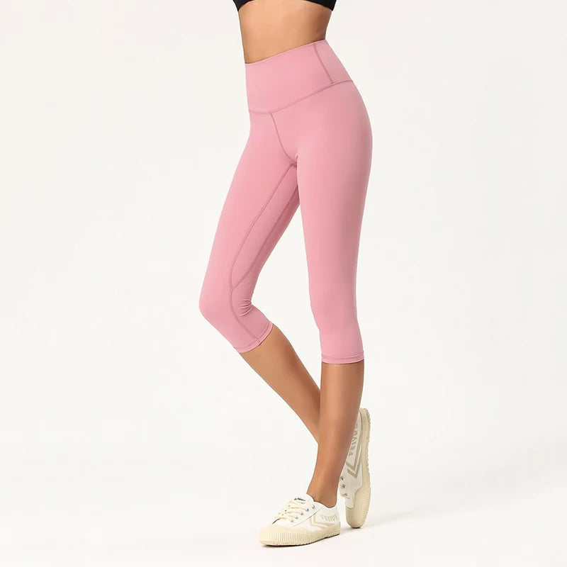 High Waisted 3/4 Length Yoga Pants