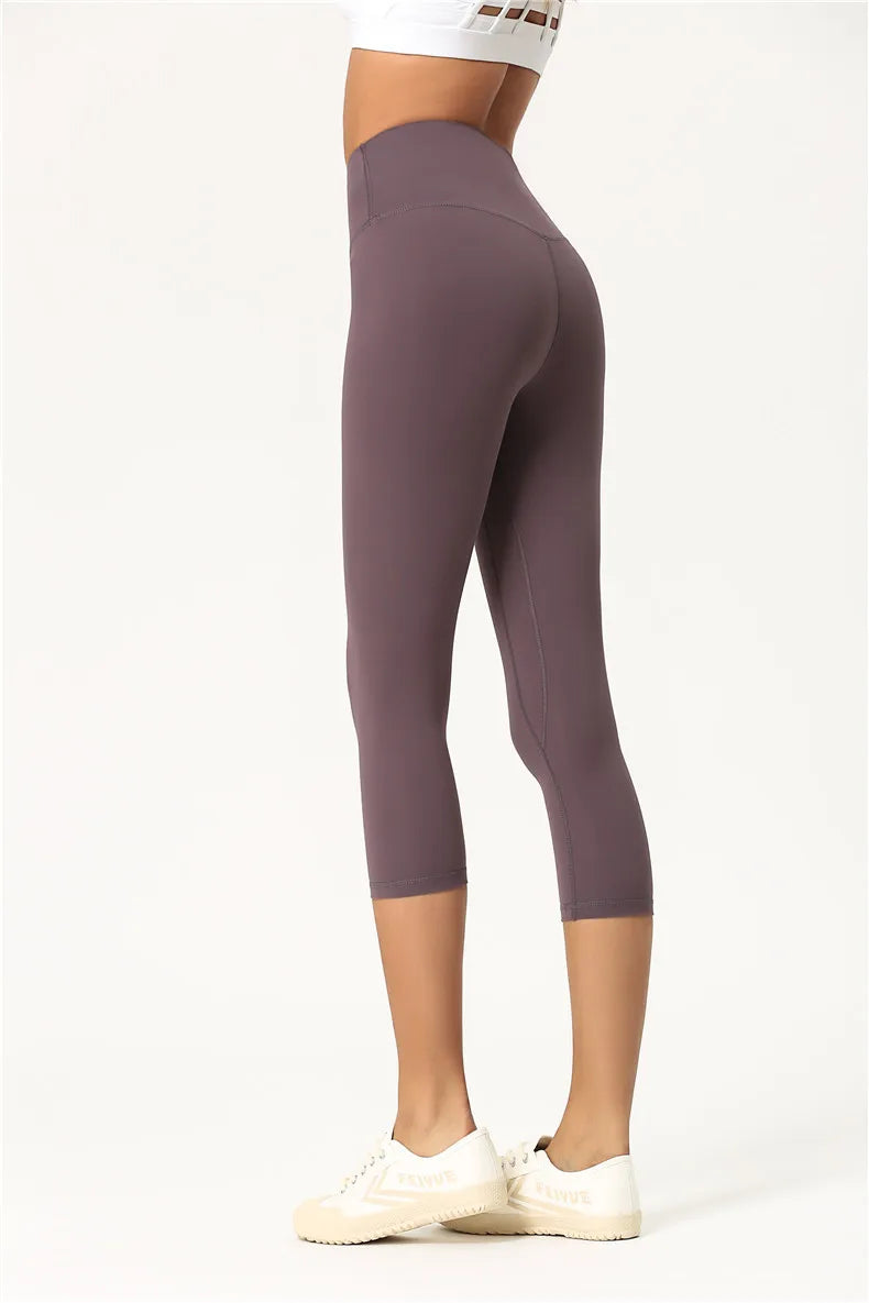 High Waisted 3/4 Length Yoga Pants