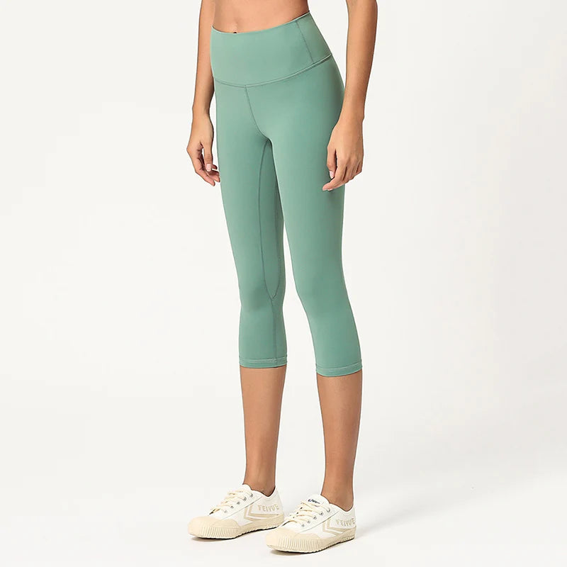 High Waisted 3/4 Length Yoga Pants
