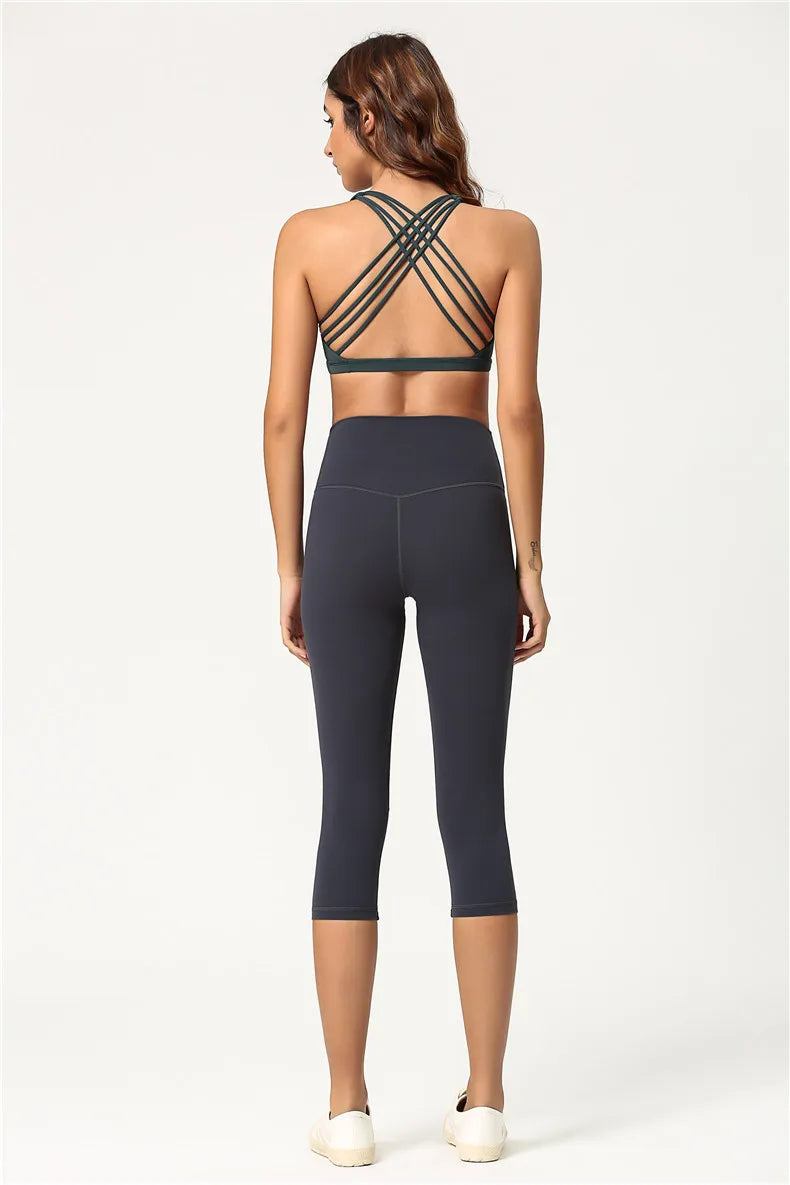 High Waisted 3/4 Length Yoga Pants