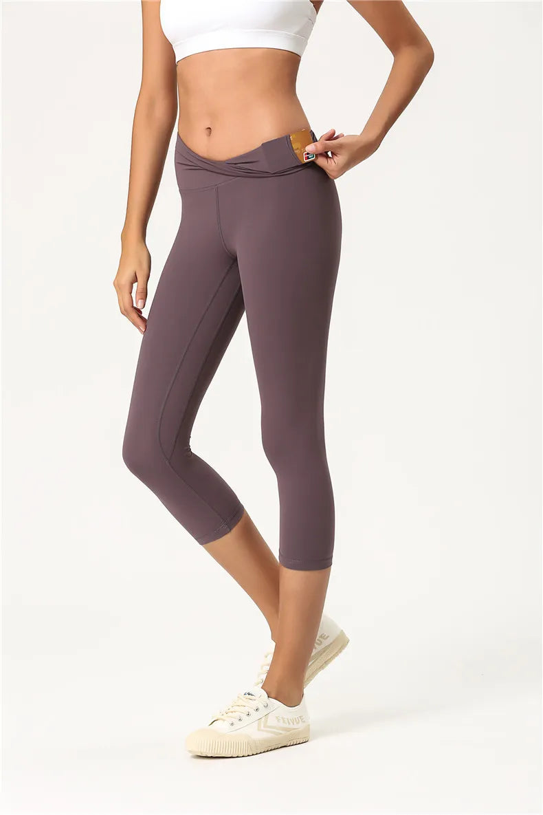 High Waisted 3/4 Length Yoga Pants
