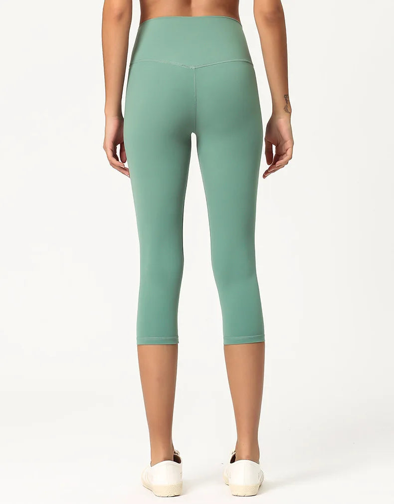 High Waisted 3/4 Length Yoga Pants