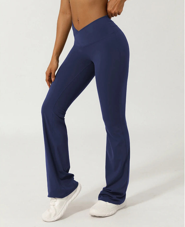 "V-Waisted Crossover Flare Leggings