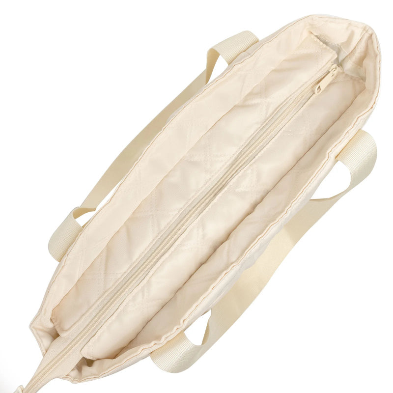 Women’s Large Quilted Tote Bag with Zipper