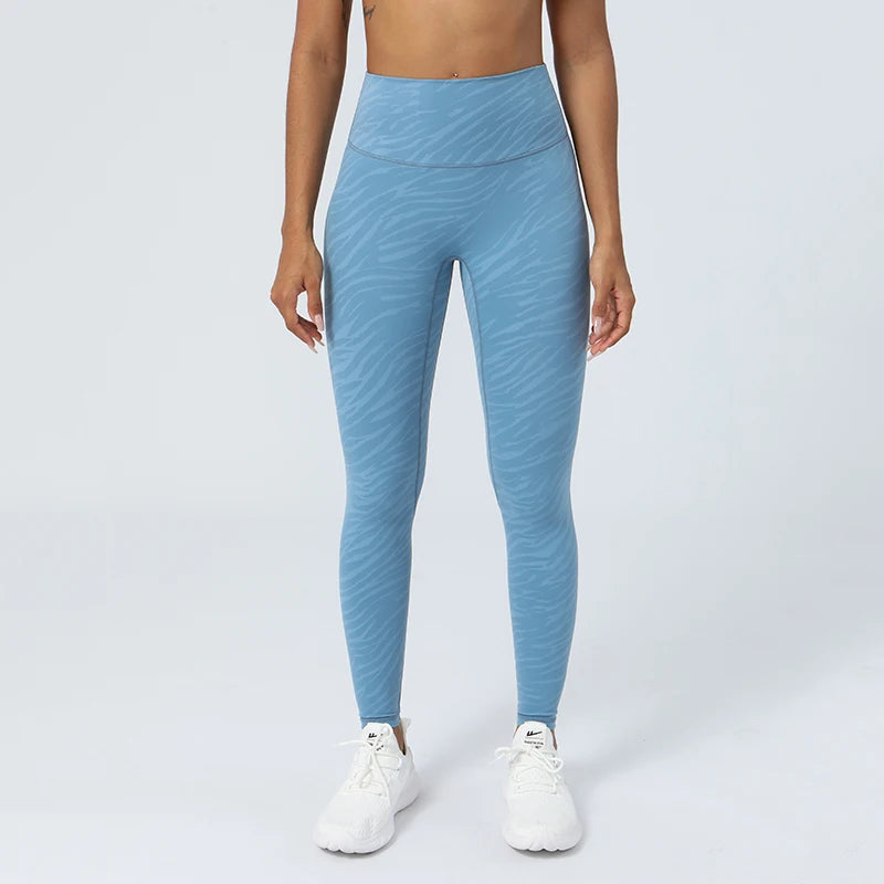 Zebra Stripe Scrunch Butt Leggings