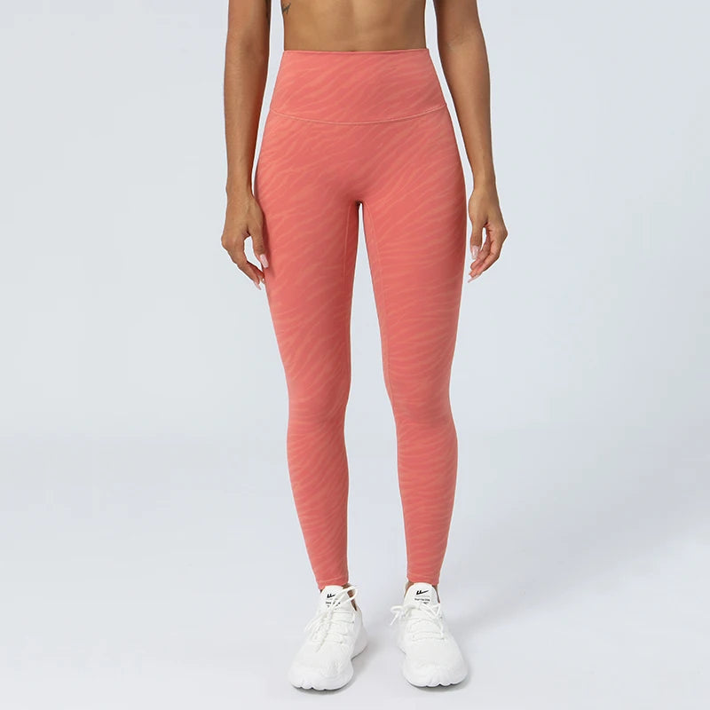 Zebra Stripe Scrunch Butt Leggings