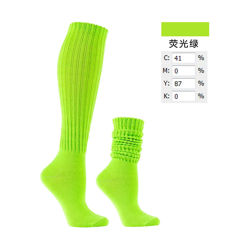 2 Pairs Women’s Slouch Socks – Casual Yoga & Sport Mid Tube Socks