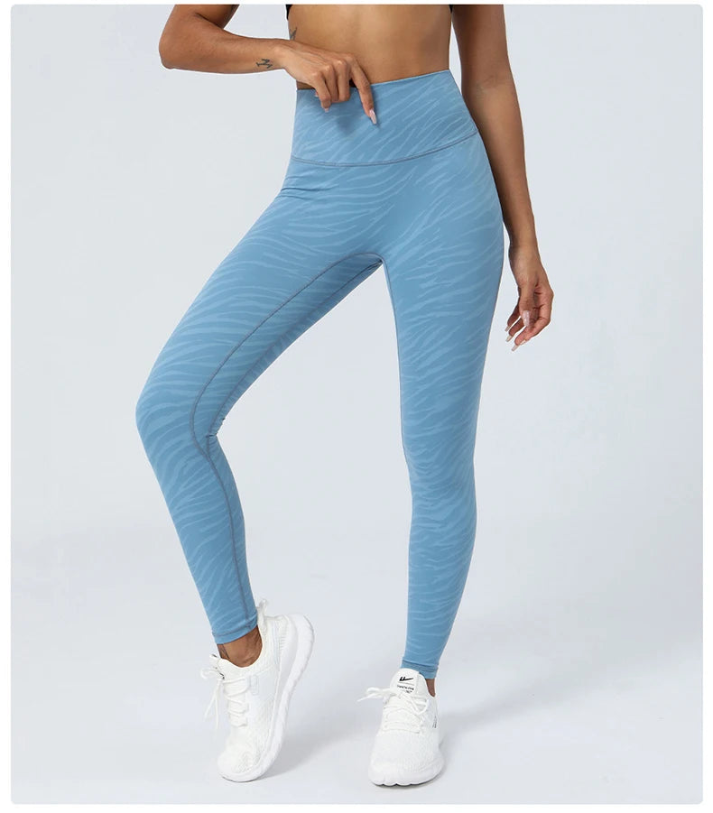 Zebra Stripe Scrunch Butt Leggings