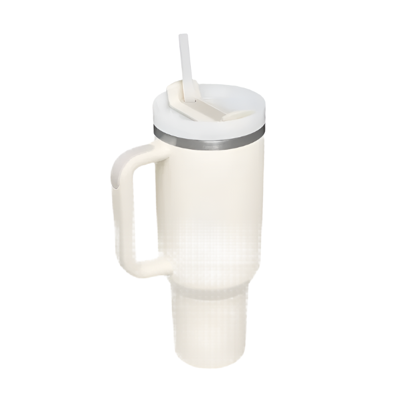 40oz Tumbler with Handle & Straw
