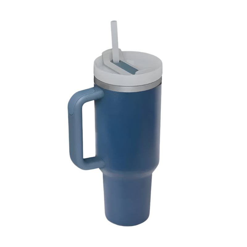 40oz Tumbler with Handle & Straw