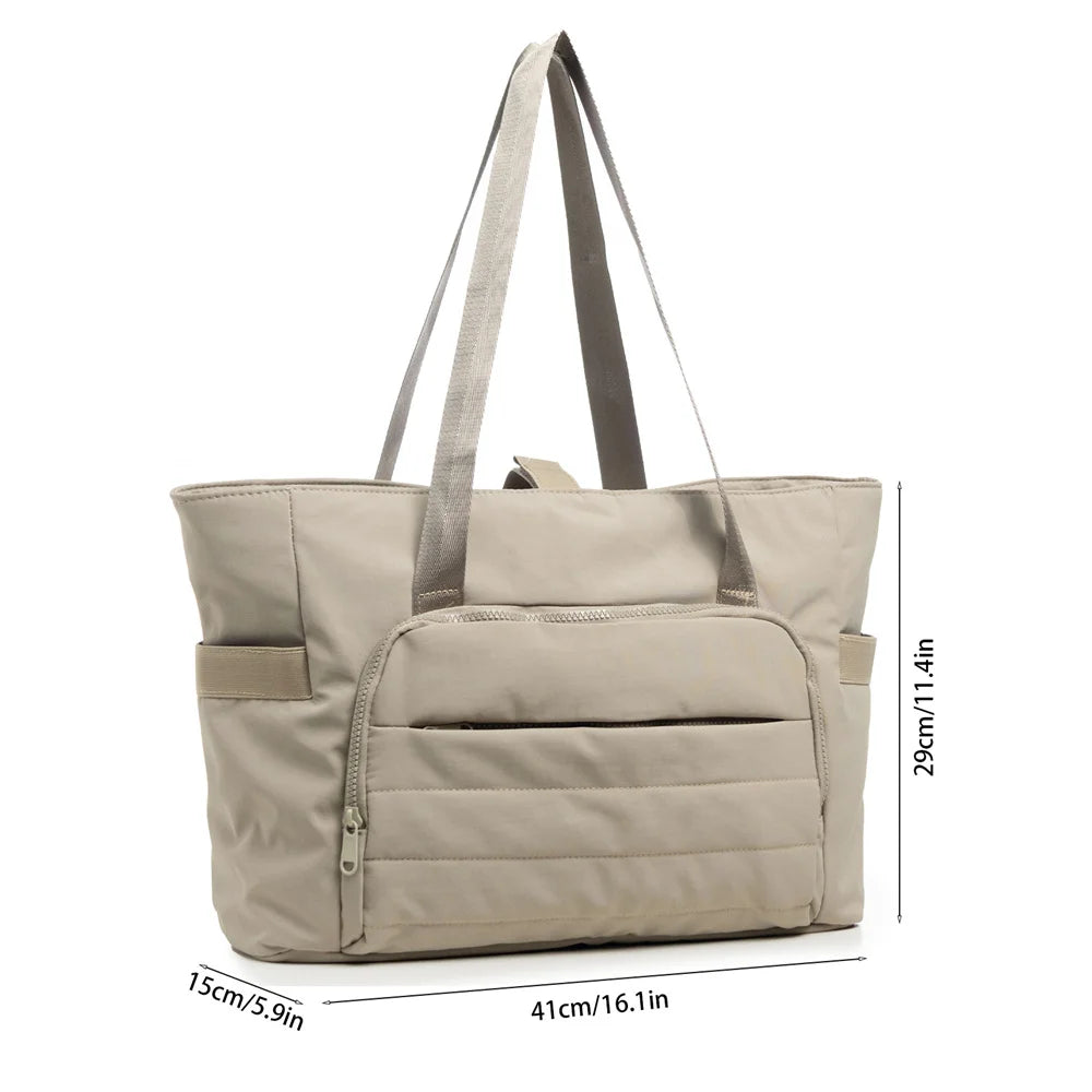 Women’s Solid Color Tote Bag – Commuting Shoulder Bag