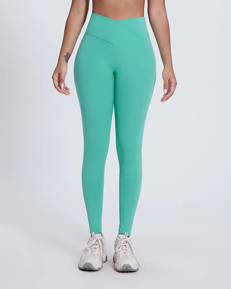 Cross Waist Yoga Leggings