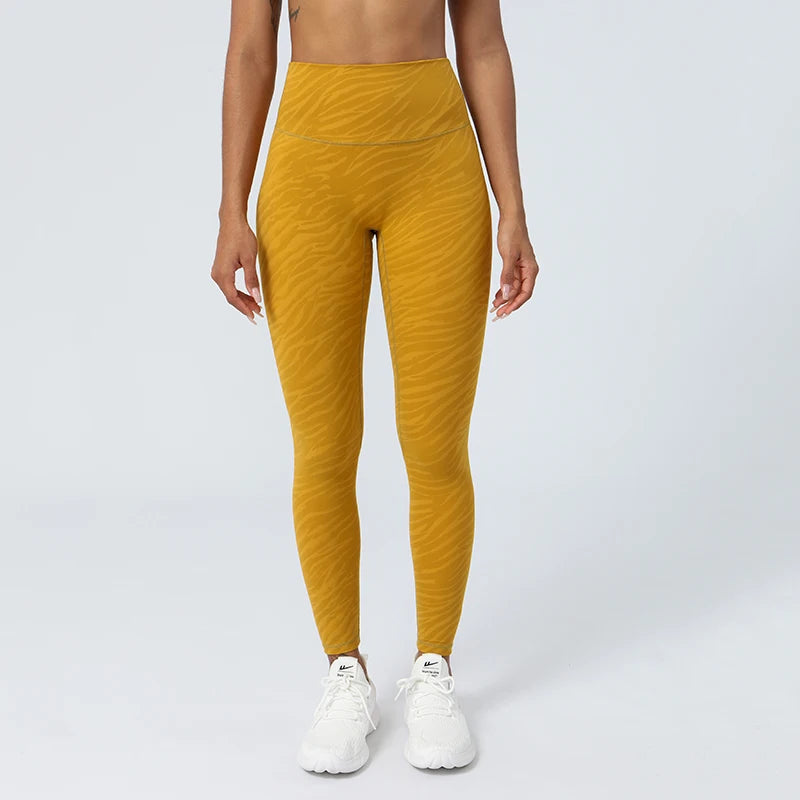 Zebra Stripe Scrunch Butt Leggings