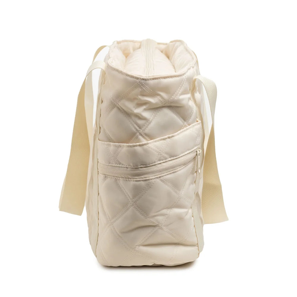 Women’s Large Quilted Tote Bag with Zipper