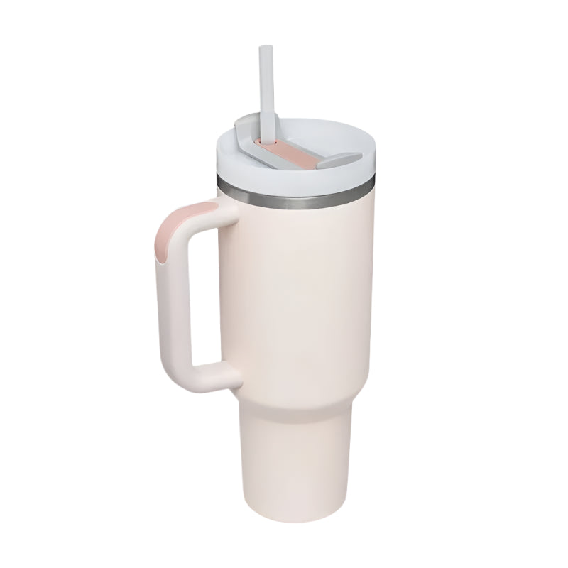 40oz Tumbler with Handle & Straw