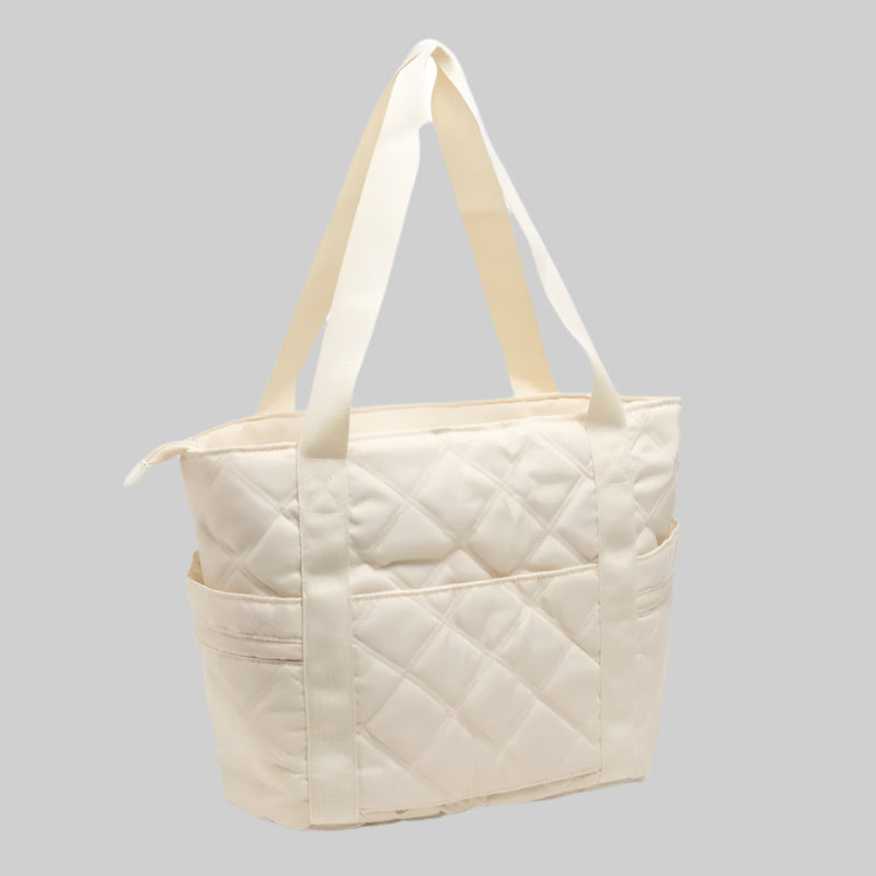 Women’s Large Quilted Tote Bag with Zipper