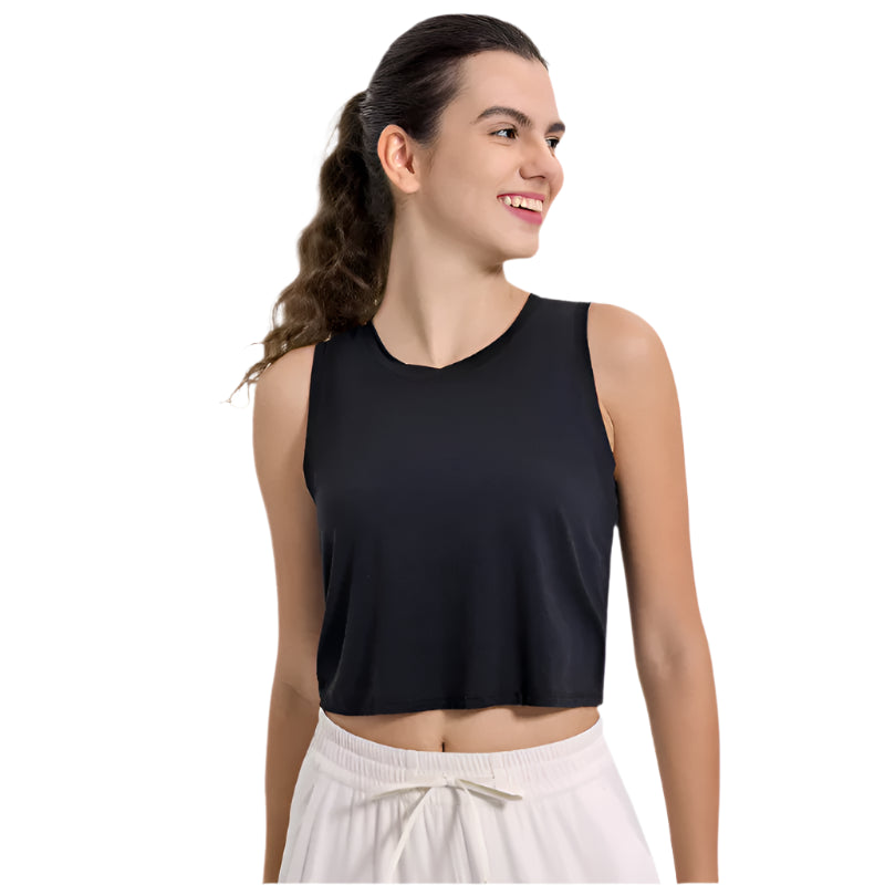 Women's Soft Modal Yoga Crop Top