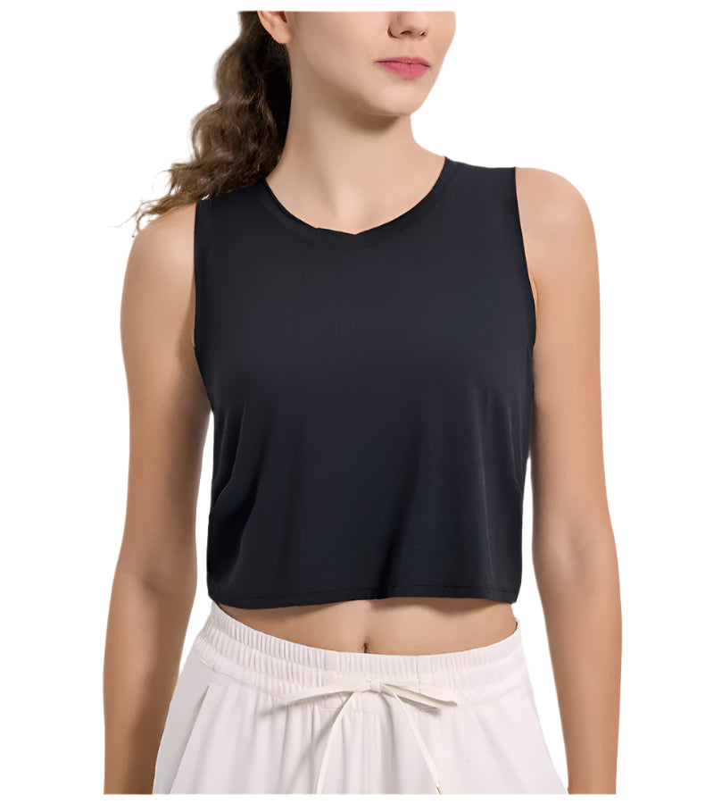 Women's Soft Modal Yoga Crop Top