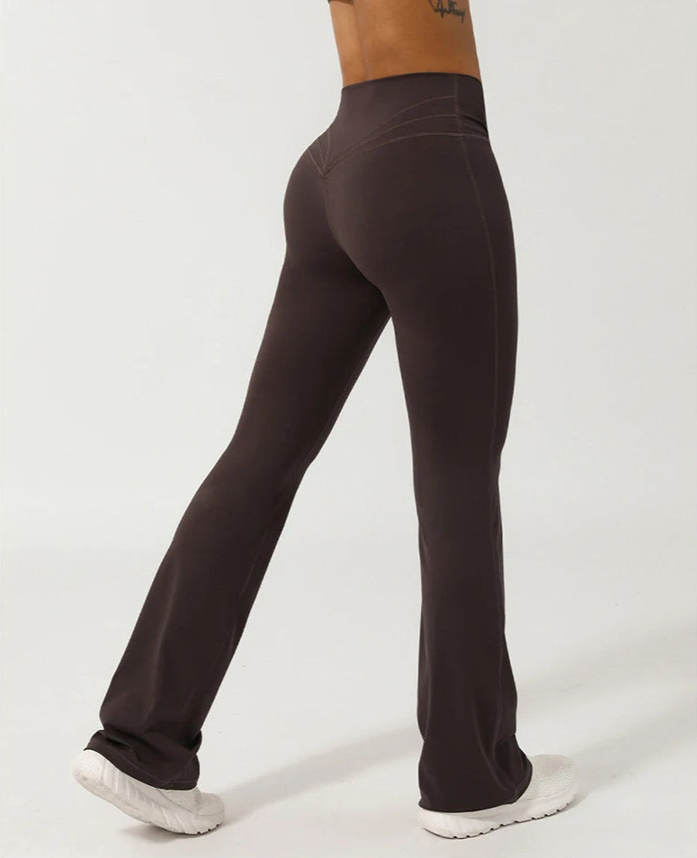 "V-Waisted Crossover Flare Leggings