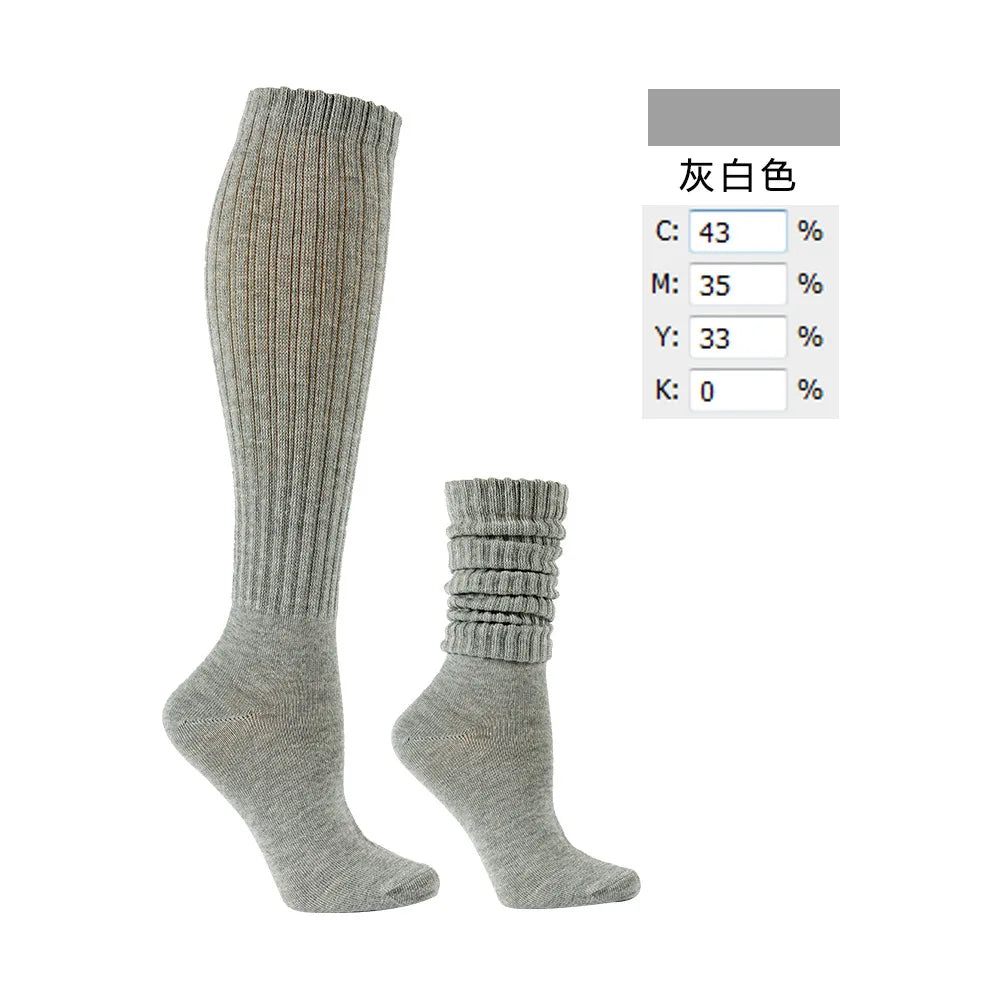 2 Pairs Women’s Slouch Socks – Casual Yoga & Sport Mid Tube Socks