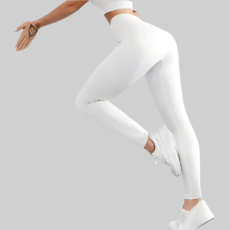 Women's Seamless Knit High-Waist Yoga Leggings