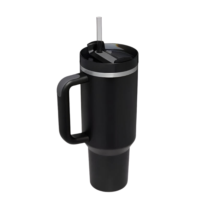 40oz Tumbler with Handle & Straw