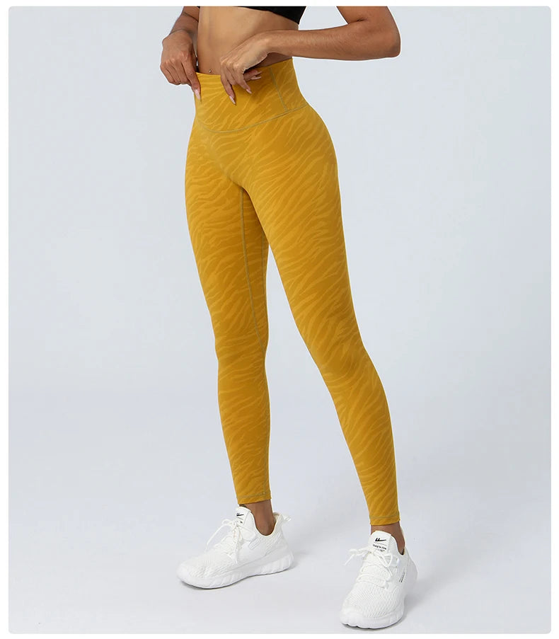 Zebra Stripe Scrunch Butt Leggings