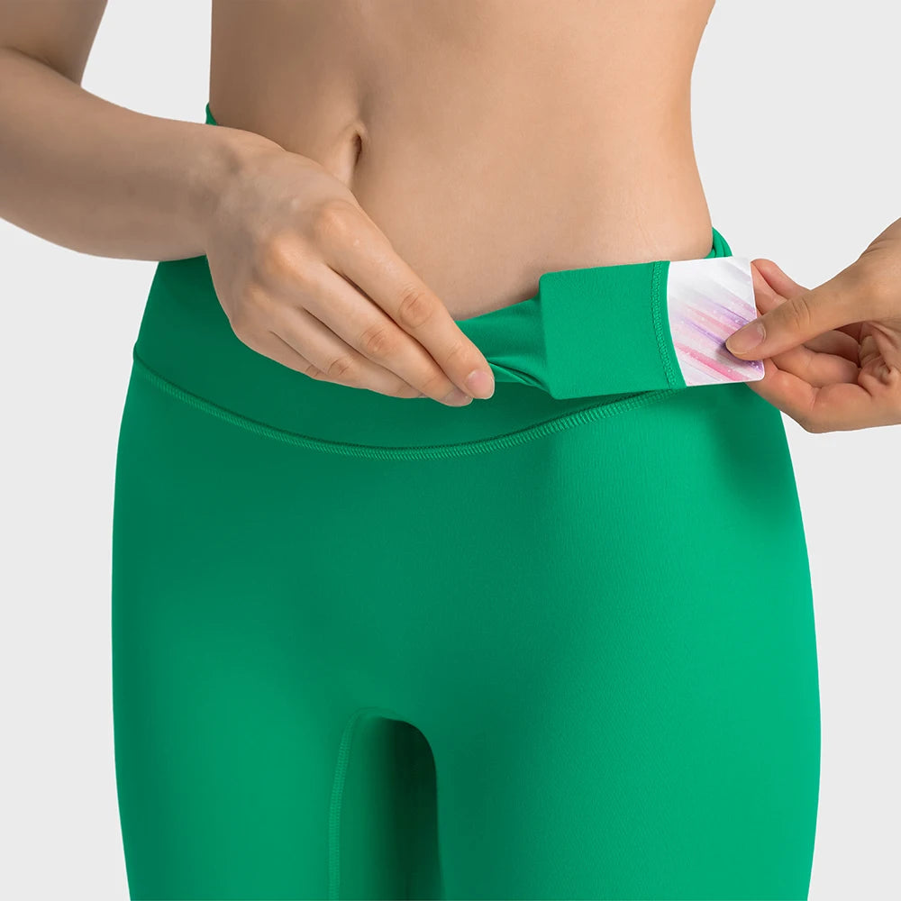 High Waist Buttery Soft Capri Leggings with Hidden Pocket
