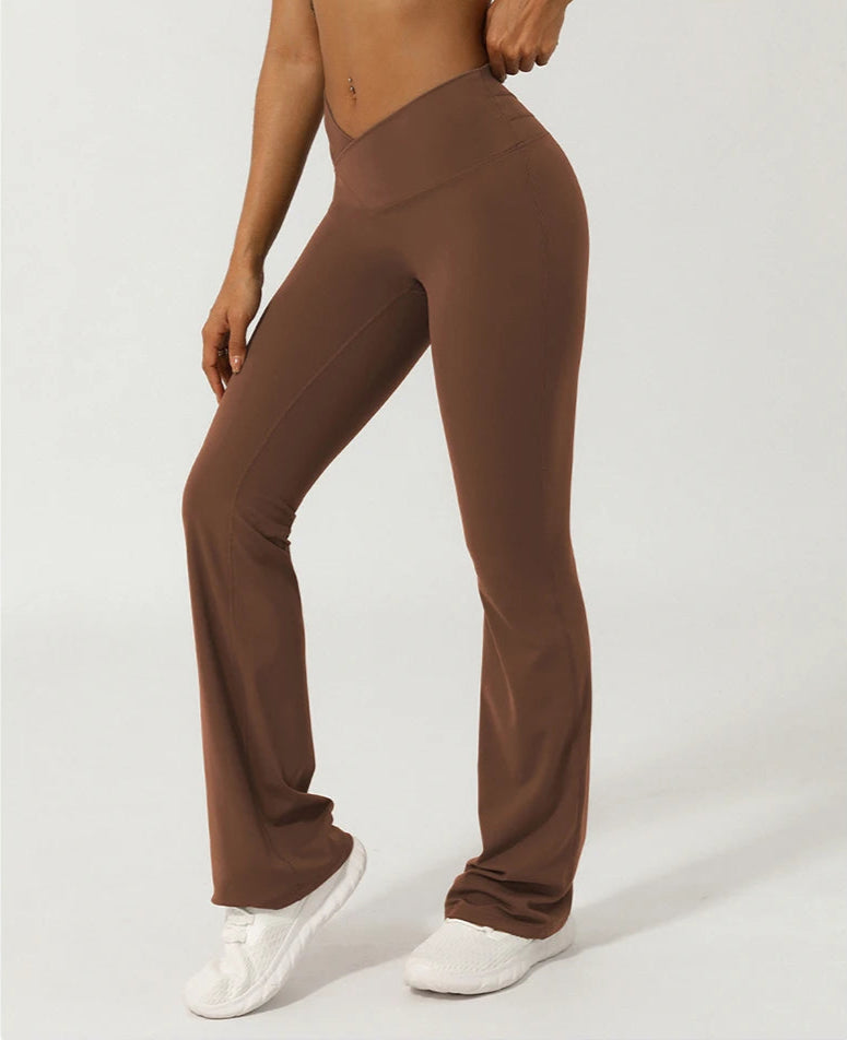 "V-Waisted Crossover Flare Leggings