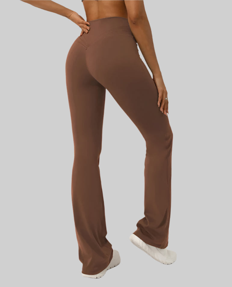 "V-Waisted Crossover Flare Leggings