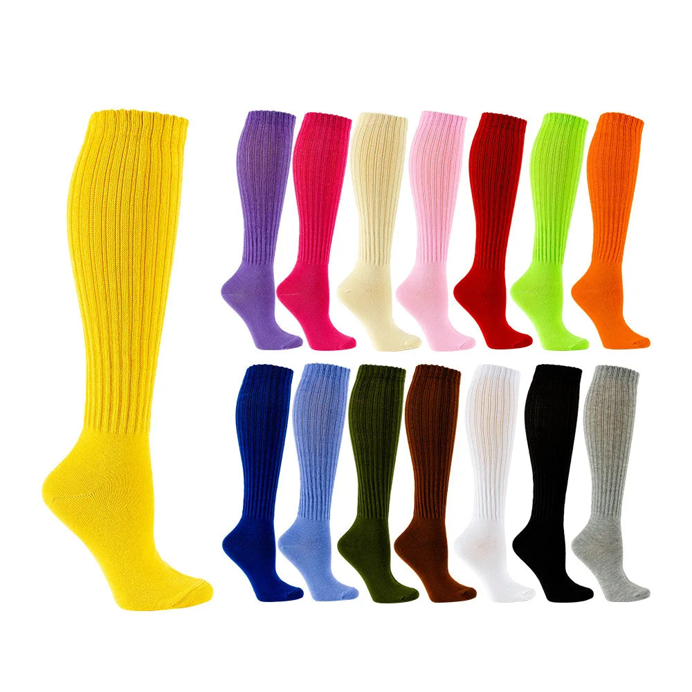 2 Pairs Women’s Slouch Socks – Casual Yoga & Sport Mid Tube Socks