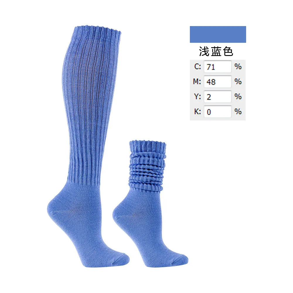 2 Pairs Women’s Slouch Socks – Casual Yoga & Sport Mid Tube Socks