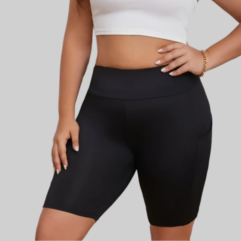 High Waisted Black Pocket