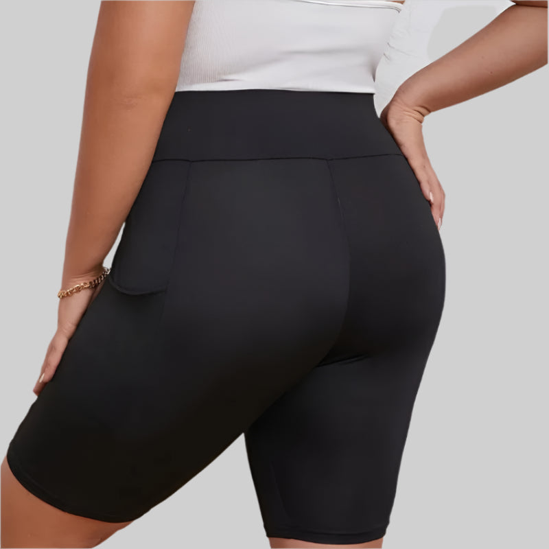 High Waisted Black Pocket