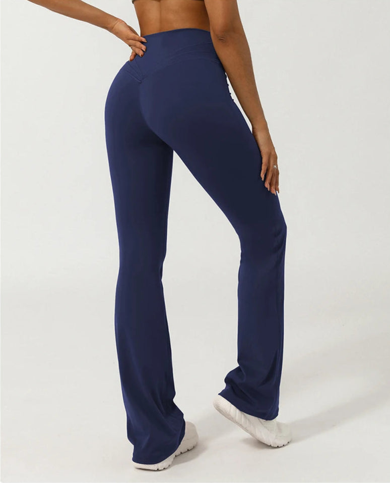 "V-Waisted Crossover Flare Leggings