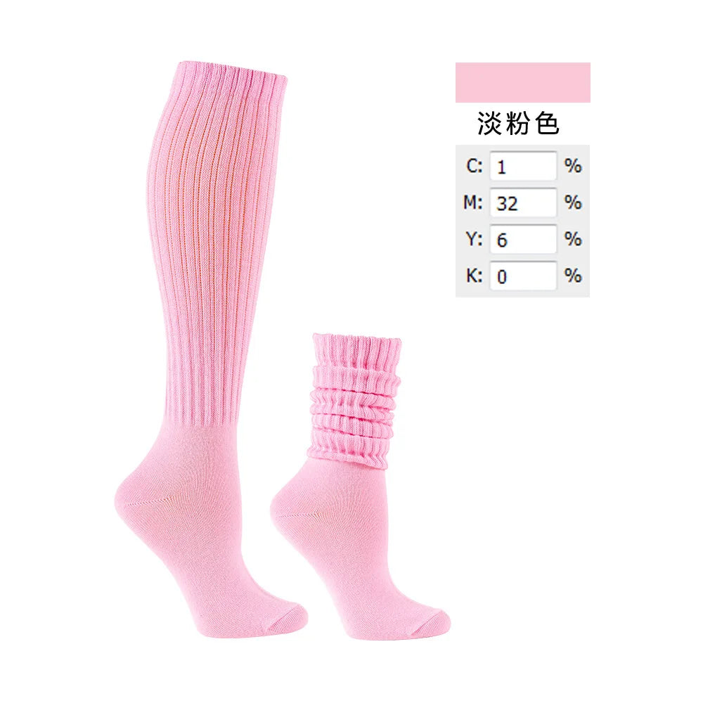 2 Pairs Women’s Slouch Socks – Casual Yoga & Sport Mid Tube Socks